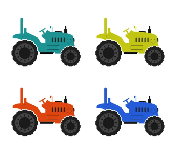 Traktor Illustration Vit Bakgrund — Stock vektor