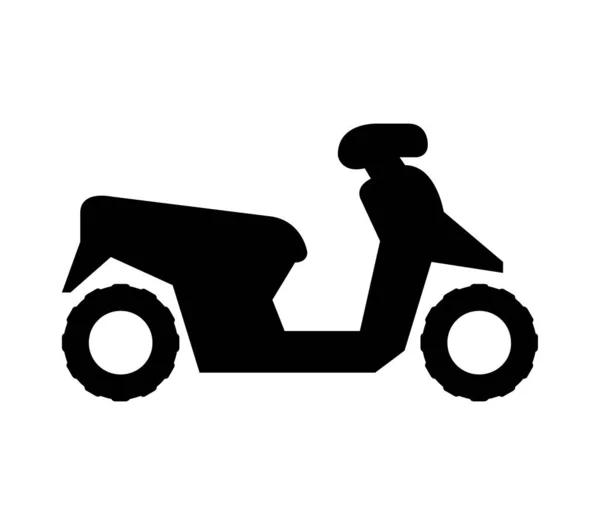 白い背景のベクトルに描かれたスクーターのアイコン — ストックベクタ