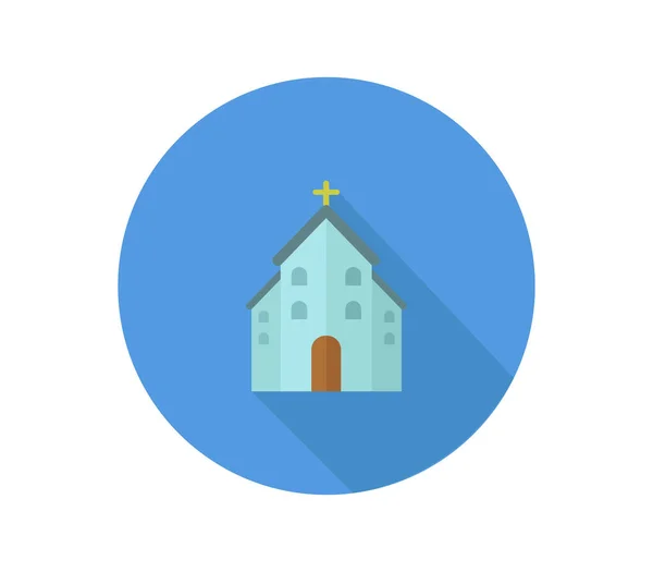 Икона Церкви Белом Фоне — стоковый вектор