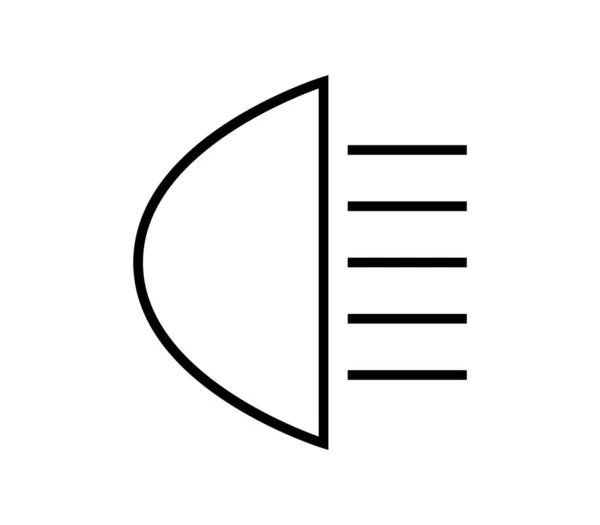 Auto Licht Symbol Auf Weißem Hintergrund — Stockvektor
