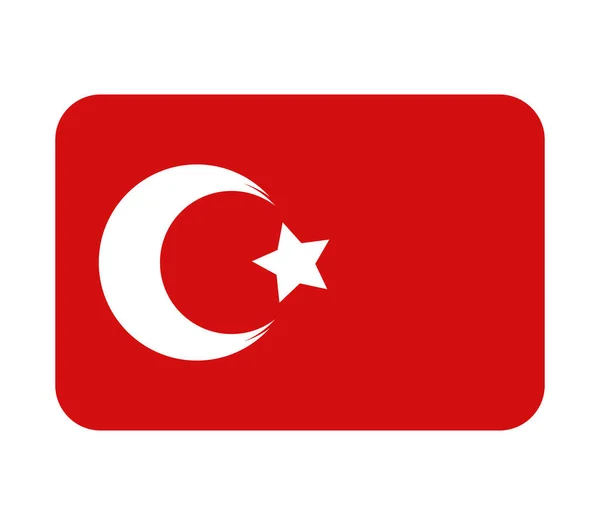 Flagge Der Türkei Vektorillustration — Stockvektor