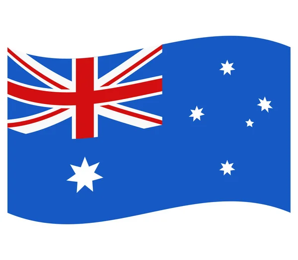 Australia Flaga Białym Tle — Wektor stockowy