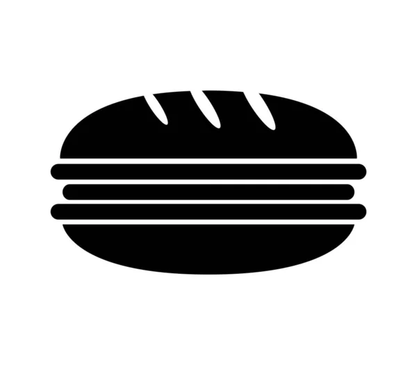 Sandwich Icon White Background — Stock Vector