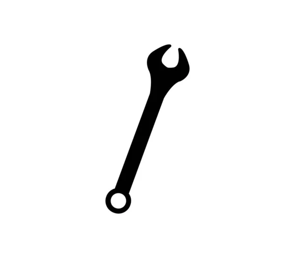 Wrench Icon Illustrated Vector White Background — Stock Vector