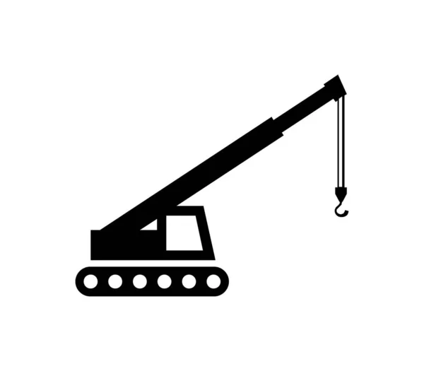 Crane Icon Illustrated Vector White Background — Διανυσματικό Αρχείο