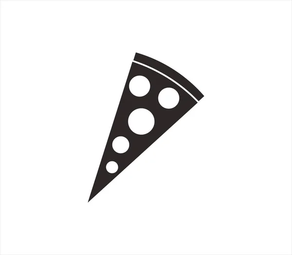 Icono Pizza Sobre Fondo Blanco — Vector de stock