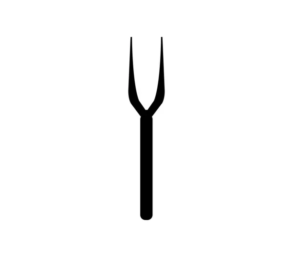 Fork Icon Illustrated Vector White Background — Stock Vector