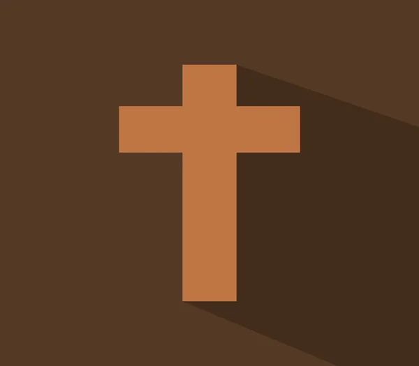 Ікона Релігійного Хреста Білому Тлі — стоковий вектор