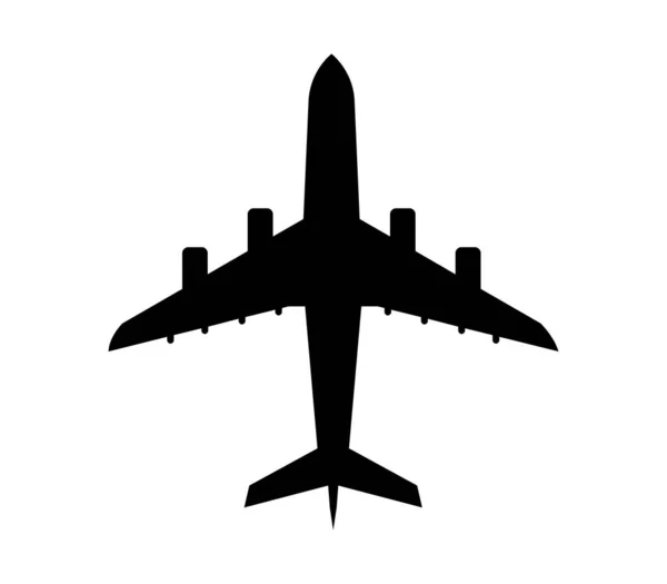 白色背景上矢量显示的飞机图标 — 图库矢量图片