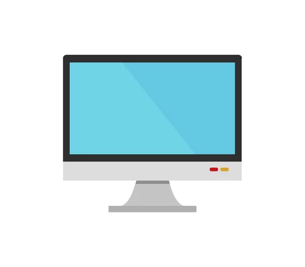 Computerbildschirm Symbol Auf Weißem Hintergrund — Stockvektor