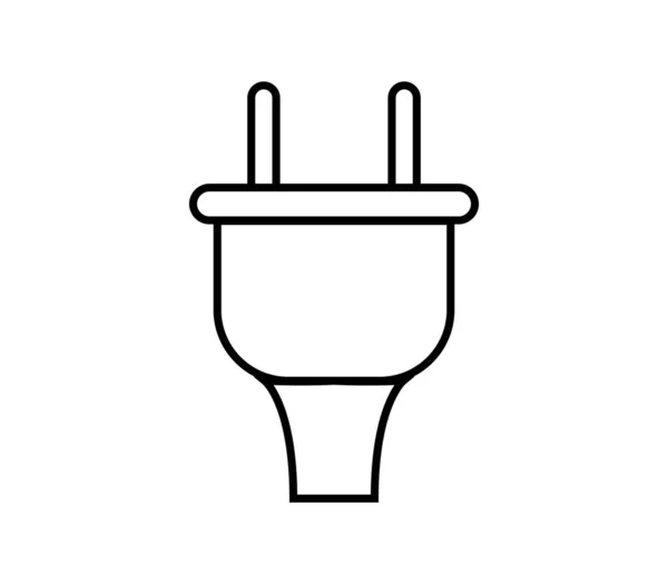 Icône Plug Sur Fond Blanc — Image vectorielle