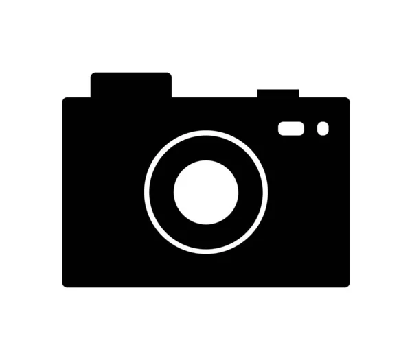 Camera Pictogram Geïllustreerd Vector Witte Achtergrond — Stockvector