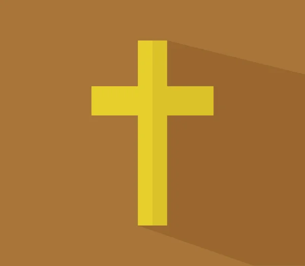 Croix Religieuse Sur Fond Blanc — Image vectorielle