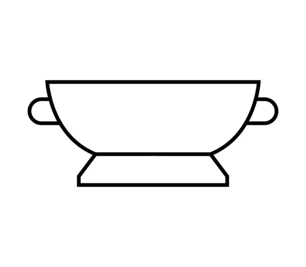 Bowl Para Icono Pasta Fondo Blanco — Vector de stock