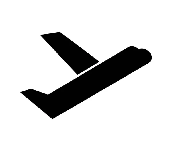 Plane Icon Illustrated Vector White Background — Stock Vector