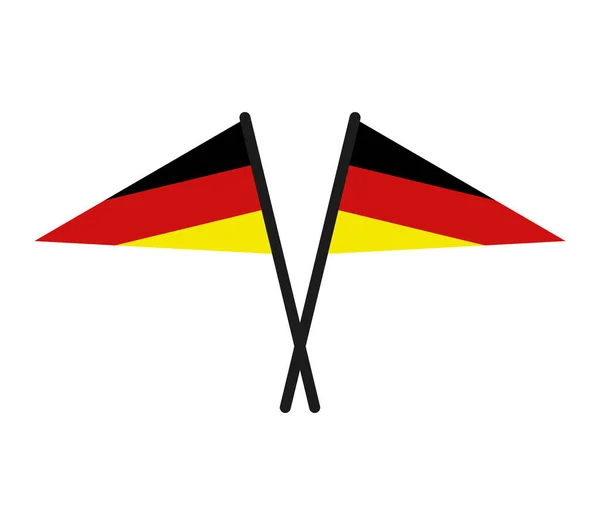 Drapeaux Allemagne Sur Fond Blanc — Image vectorielle