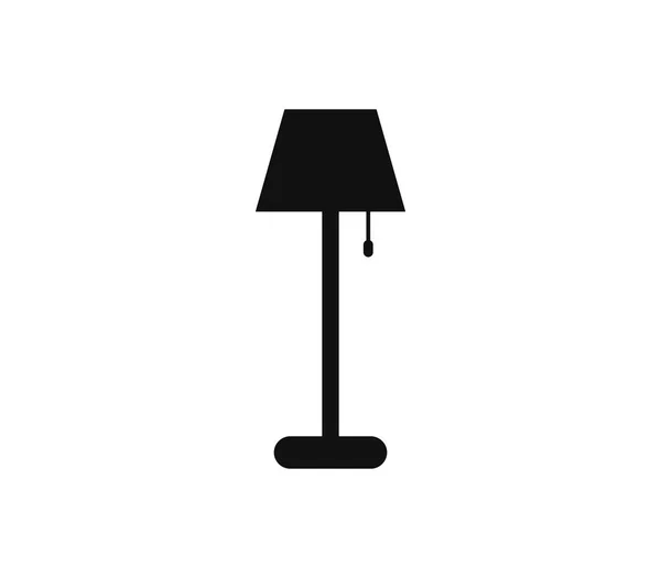 白い背景の床ランプのアイコン — ストックベクタ