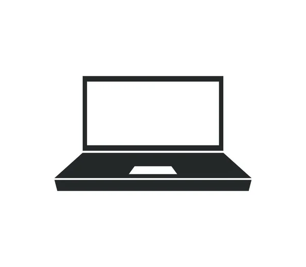 Pictogram Van Laptop Witte Achtergrond — Stockvector