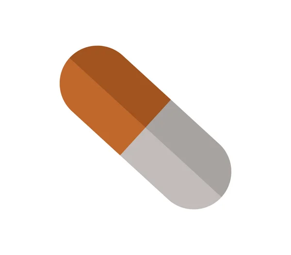 Pill Icon White Background — Stock Vector