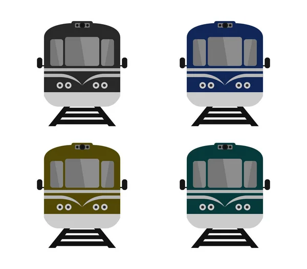 白色背景上的火车图标 — 图库矢量图片