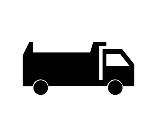 Truck Pictogram Geïllustreerd Vector Witte Achtergrond — Stockvector