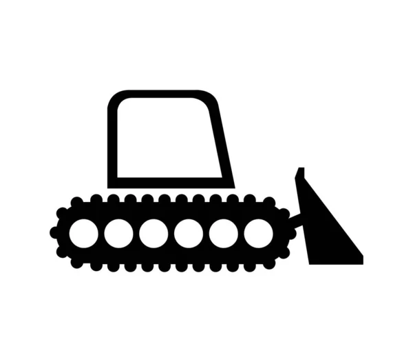 Excavator Icon Illustrated Vector White Background — Stock Vector