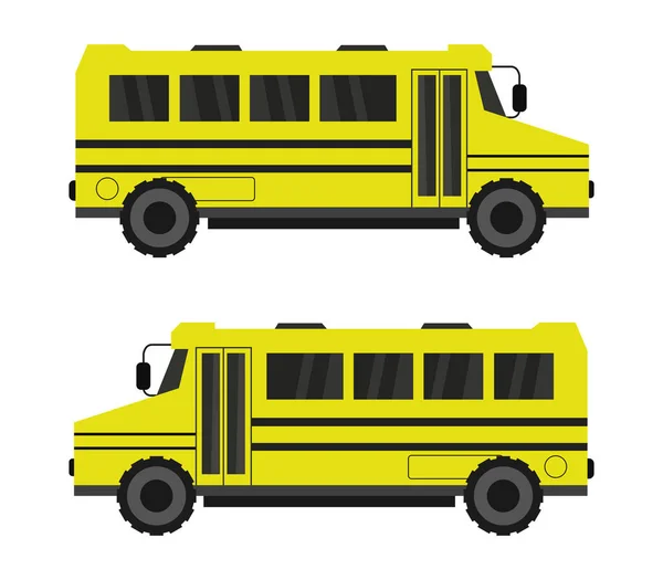 Autobús Escolar Sobre Fondo Blanco — Vector de stock