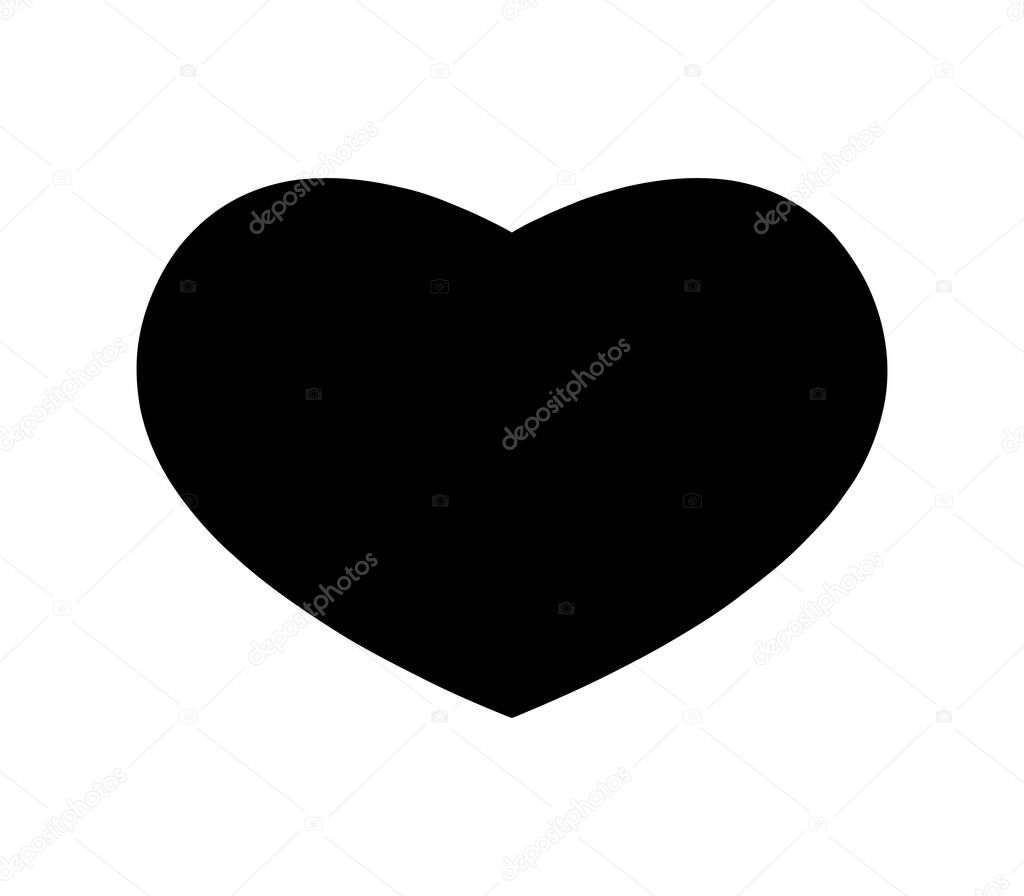 heart icon illustrated in vector on white background