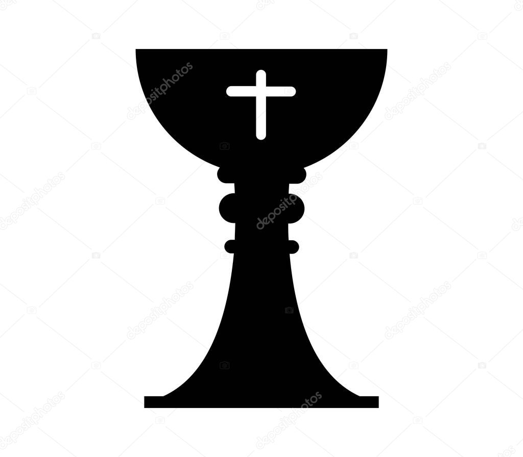 Christian cup icon illustrated in vector on white background
