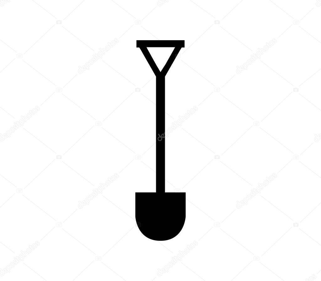 shovel icon illustrated in vector on white background