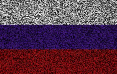 russia flag with colorful texture