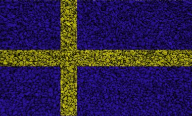 colorful texture of flag of weden
