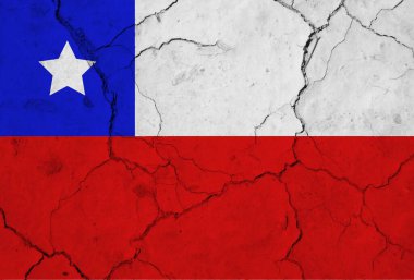 colorful texture of flag of chile