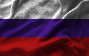 russia flag with colorful texture