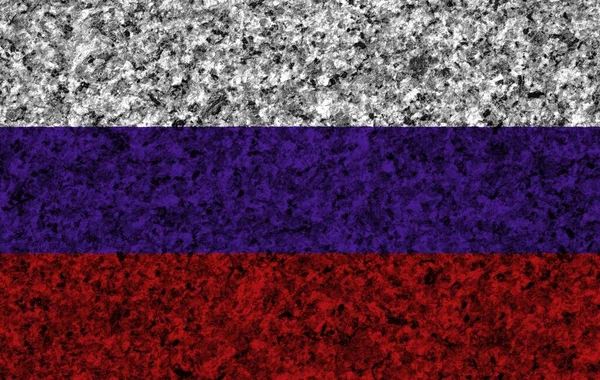 Russische Flagge Mit Bunter Textur — Stockfoto