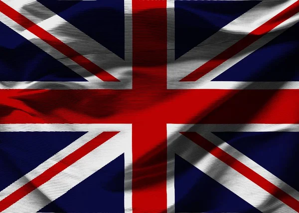 Textur Der Flagge Großbritanniens — Stockfoto