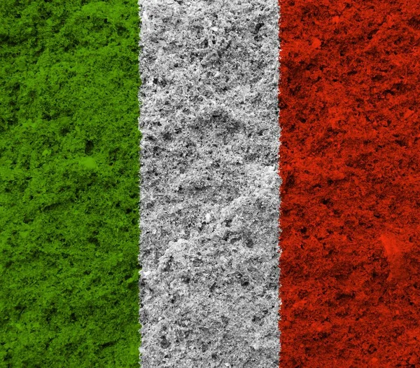 Italien Flagge Mit Farbiger Textur — Stockfoto