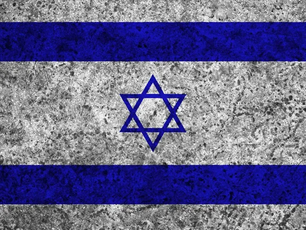 Kleurrijke Vlag Van Israël Textuur — Stockfoto