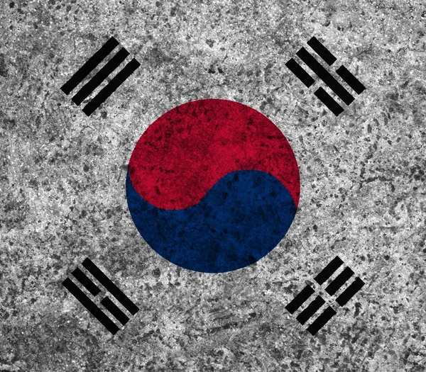Texture Colorata Della Bandiera Della Corea Del Sud — Foto Stock