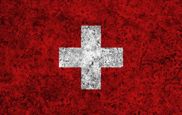 Textura Colorida Bandera Suiza — Foto de Stock