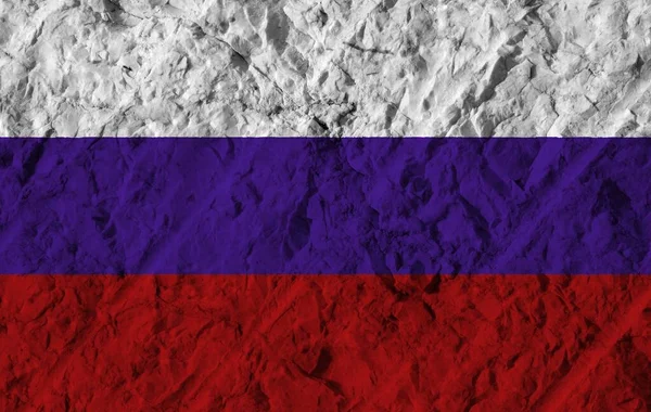 Russische Flagge Mit Bunter Textur — Stockfoto