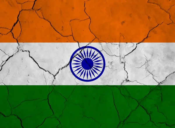 Textura Colorida Bandeira Índia — Fotografia de Stock