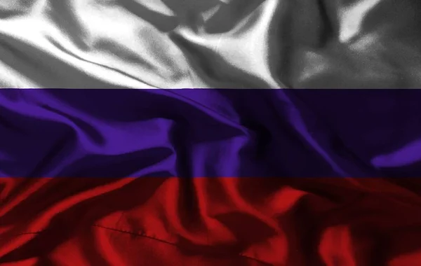 Bandera Rusia Con Textura Colorida —  Fotos de Stock