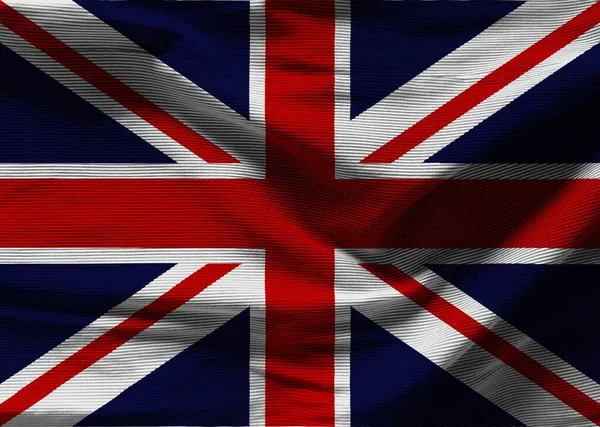 Textur Der Flagge Großbritanniens — Stockfoto