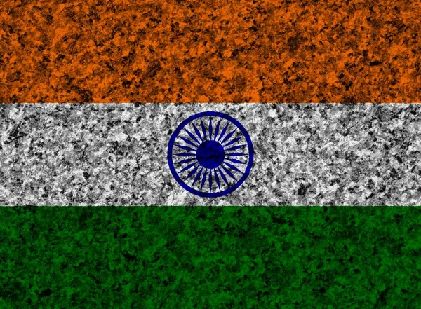 印度国旗的彩色纹理 — 图库照片