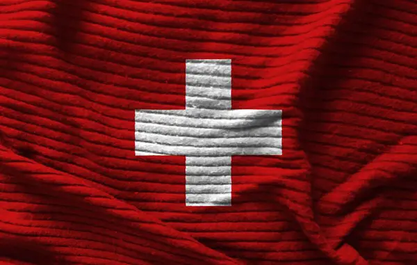 Bunte Textur Der Flagge Der Schweiz — Stockfoto