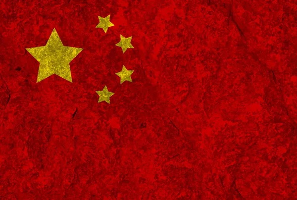 Kleurrijke Textuur Van Vlag Van China — Stockfoto