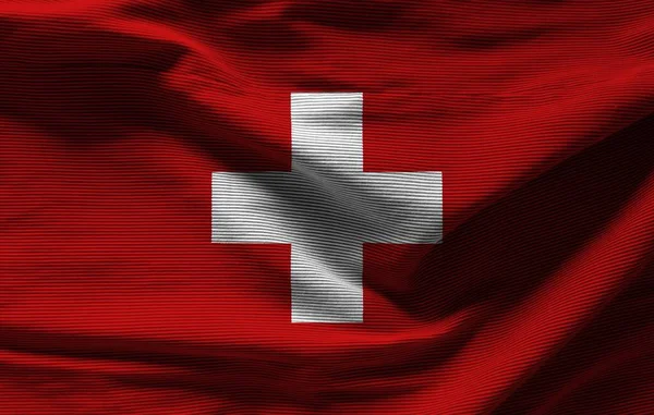 Kolorowe Tekstury Flagi Szwajcarii — Zdjęcie stockowe