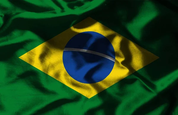 Kleurrijke Vlag Van Braziliaanse Textuur — Stockfoto