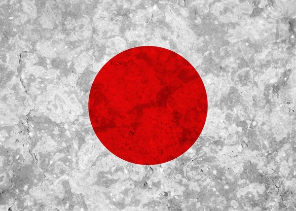 色味のある日本の国旗 — ストック写真